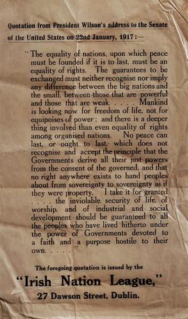 President Wilson’s address to the Senate of the United States on 22nd January 1917