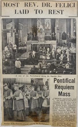 Monsignor Ettore Felici laid to rest
