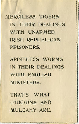 Merciless tigers in their dealings with unarmed Republican prisoners