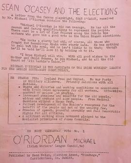 Seán O’Casey and the elections