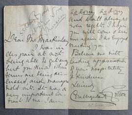 Letter from Cora Urquhart Brown-Potter