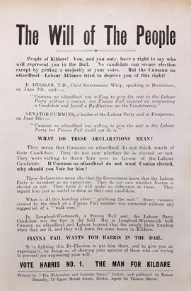 Thomas Harris By-Election Flier