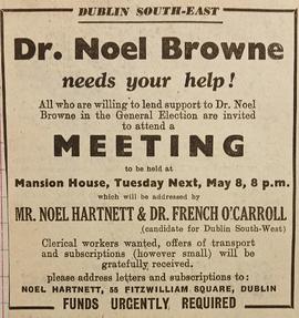 Dr Noel Browne needs your help!