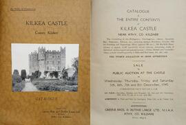 Catalogue of the entire contents of Kilkea Castle near Athy, County Kildare