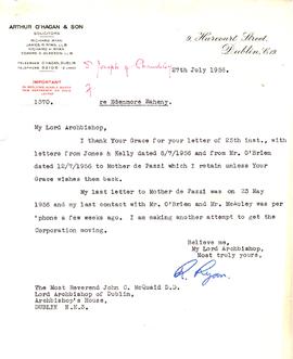 O' Hagan & son receiving letters