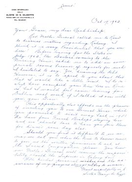 Mother General called me to Rome