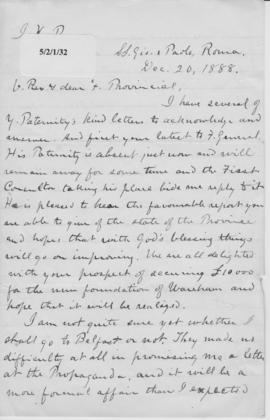 Holy Cross Retreat, Ardoyne, Belfast; Dispute with Bishop McAllister: Wareham: