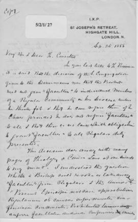 Holy Cross Retreat, Ardoyne, Belfast; Dispute with Bishop McAllister: