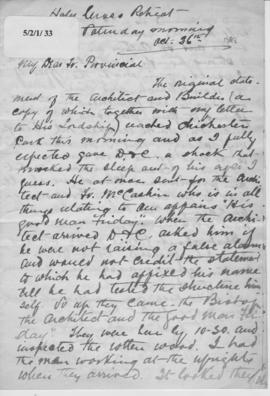 Holy Cross Retreat: Ardoyne: Belfast: Dispute with Bishop McAllister.