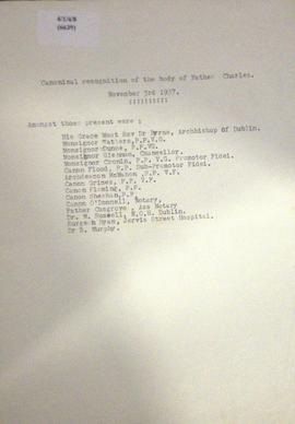 1846034 Bl. Charles  Cause  Exhumation, 1937, Canonical  Recognition