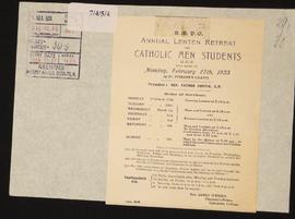 Missions and Retreats: Special Group Retreats: 1917038 Tierney, Austin.