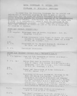 Garda Siochana:  Pilgrimages. Lourdes  2nd - 13th October 1930.