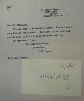 Mount Argus: Bequests: George Tandy Wilkinson's Estate: