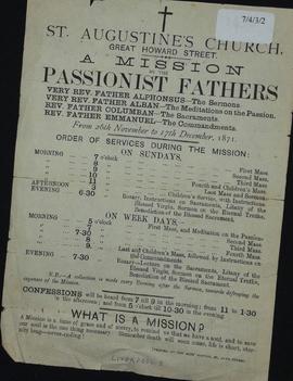 Missions and Retreats: Parish Missions: Announcements: