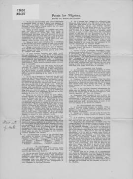 Garda Siochana:  Pilgrimages.  Lourdes   2nd--13th  October  1930.