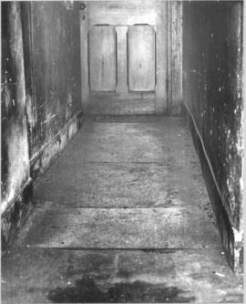 Flagged passage way where Bl. Charles retired to pray in private