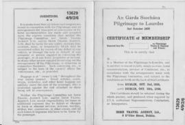 Garda Siochana: Pilgrimages.  Lourdes    1930