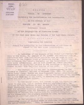 1846034 Blessed Charles Houben  Apostolic Process: