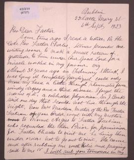 1846034 Bl. Charles Houben: Cures during his life-time: