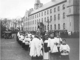 J.M. McMullen's Funeral- Leaving Church. 1934