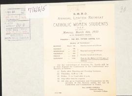 Missions and Retreats: Special Group Retreats: University Students: 1917038 Tierney, Austin